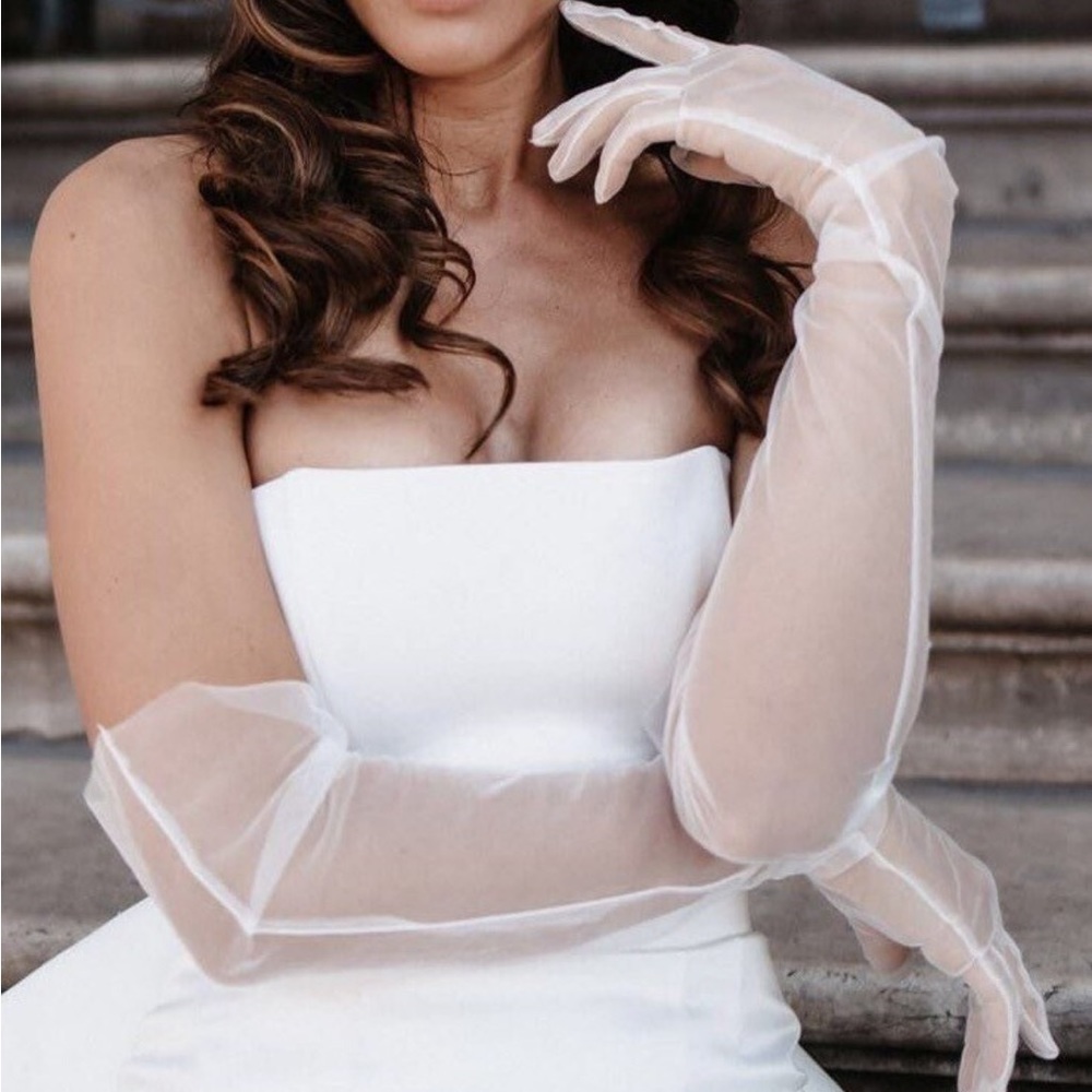 Sheer Bridal Gloves Handmade from France